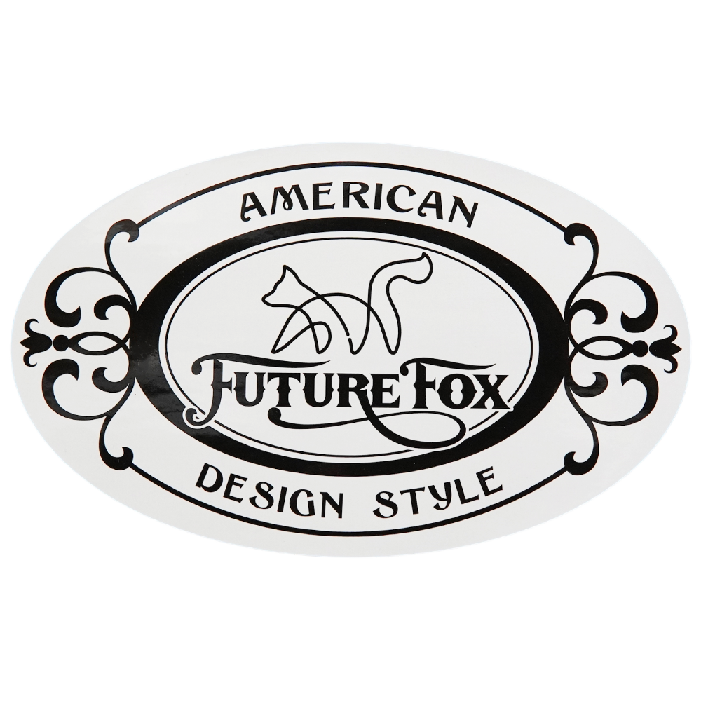 FUTURE FOX ステッカー アメリカンデザイン 19×11cm ホワイト【翌営業日発送】