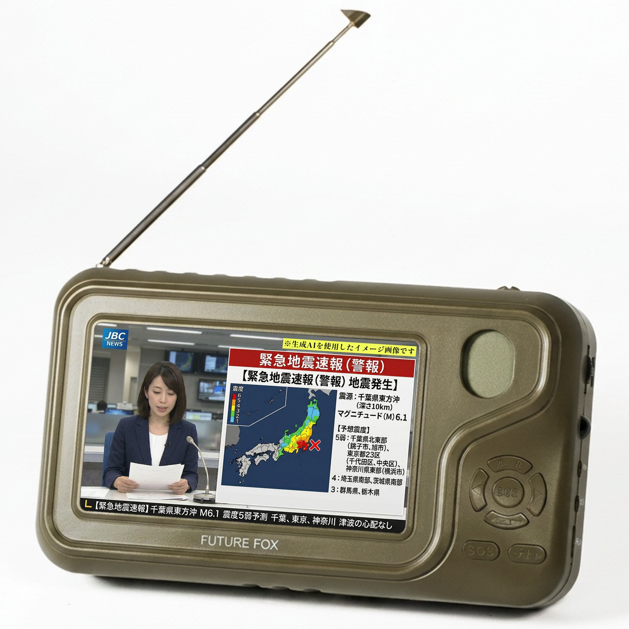 防災】ラジオ付き ポータブルテレビ 【予約販売：6月中旬から順次発送
