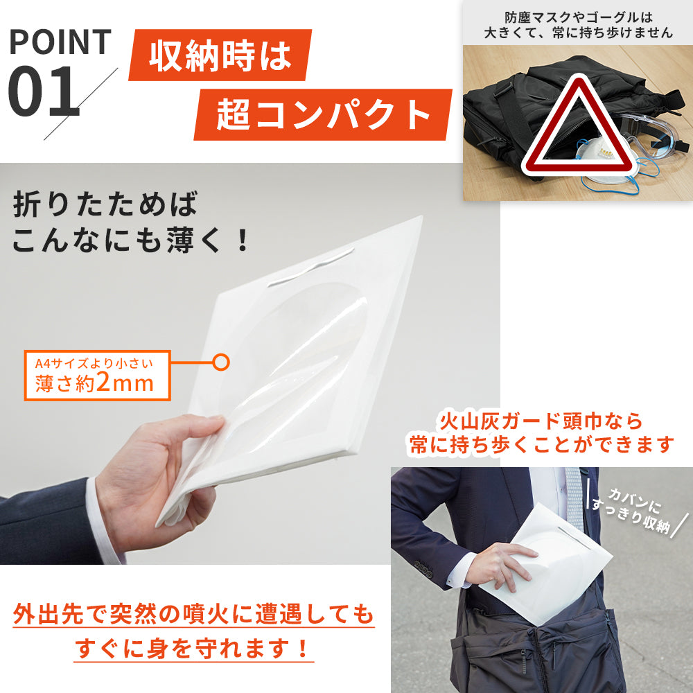 防災】FUTURE FOX 火山灰ガード頭巾 5枚入り【予約販売：1月下旬より