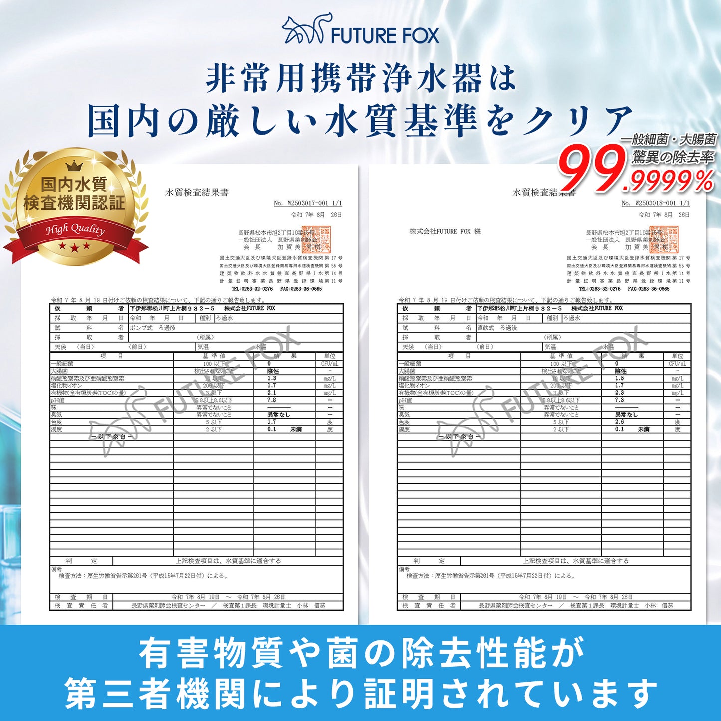 【防災】FUTURE FOX 非常用 携帯浄水器【予約販売：11月下旬から順次発送予定】