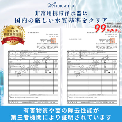 【防災】FUTURE FOX 非常用 携帯浄水器【予約販売：11月下旬から順次発送予定】