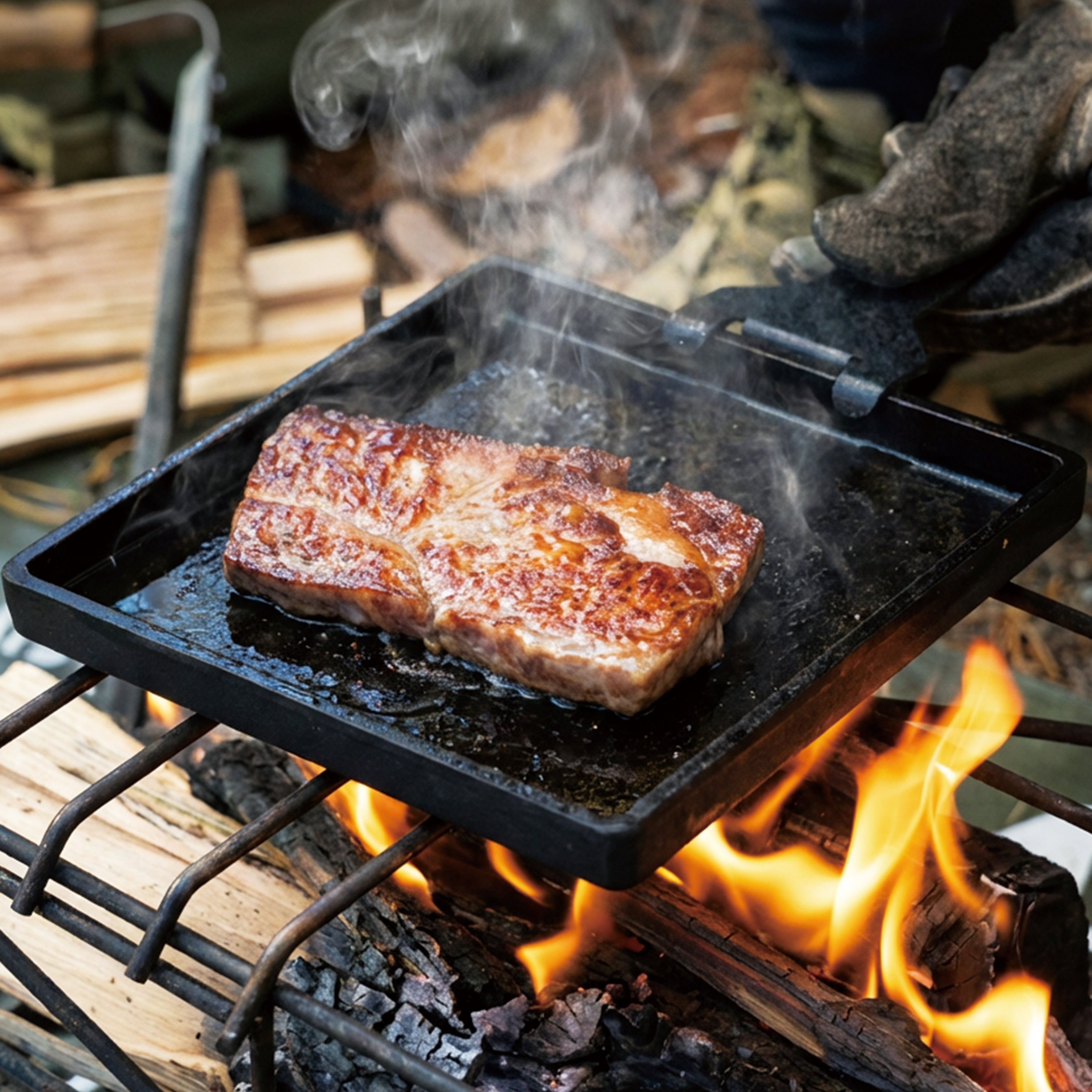 鉄板 縁あり 厚さ4-5mm-17cm-17cm-4-5cm-1-3kg｜FUTURE FOX – FUTURE